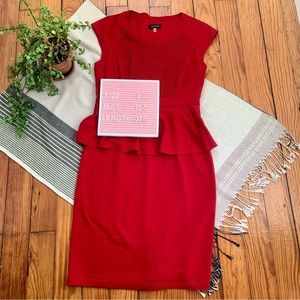 Spense Stretch Knit Peplum Sheath Dress